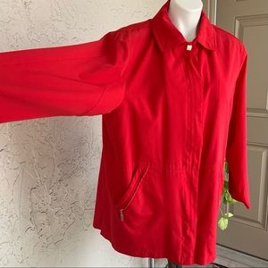 VTG Windbreaker Red Lined GALLERY Rain Jacket